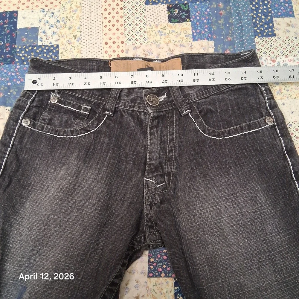 Vintage Y2K Southpole Black Denim‎ Skater Jeans Size 30 Jesse Pinkman Paisley